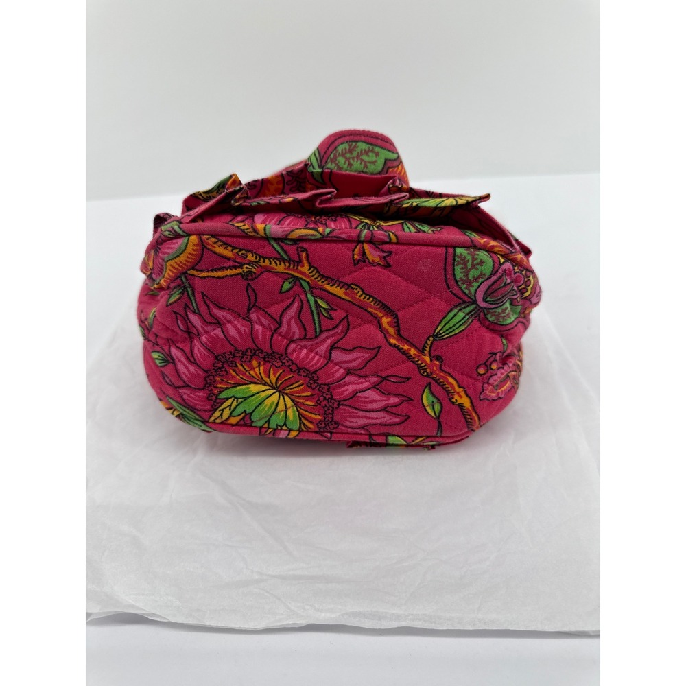 Mona B Quilted Floral Tote Bag Pink Green Yellow Boho Hippie Style - Picture 6 of 9